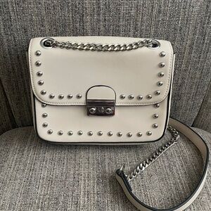Studded Cream Crossbody Purse